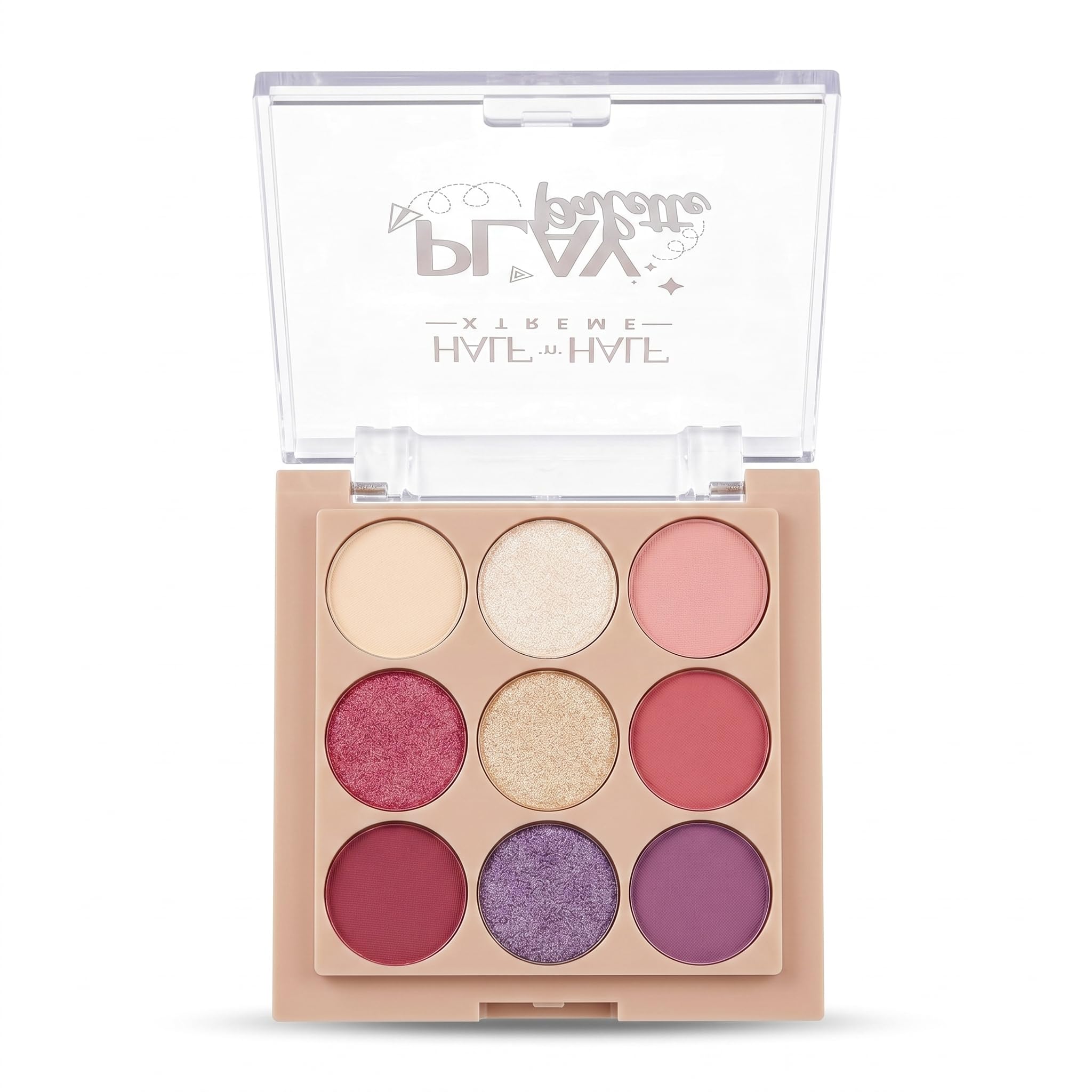 HALF N' HALF Xtreme Play Palette | 9 Eyeshadows (Matte & Shimmer), 2 Highlighters, 1 Blusher | All-in-One Multi-Functional Makeup Kit for Quick Touch-Ups & Creative Looks | Compact Portable On-the-Go Glam Kit | Net Wt.: 17.5g-picture-10