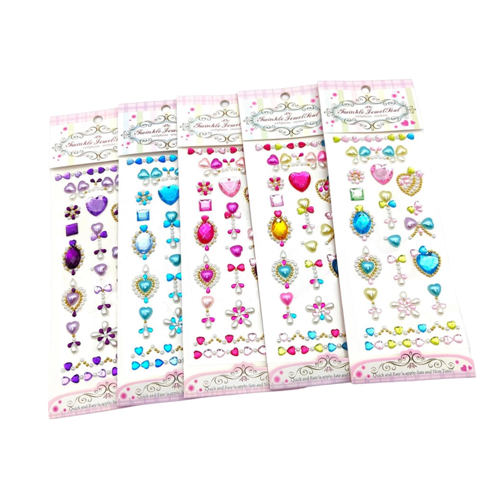 Buxuaaaa Sticker Rhinestones for, Sparkles Heart Butterfly Sticker Glitters Jewels Stickers for Makeup, Face, Makeup Rhinestones Jewel