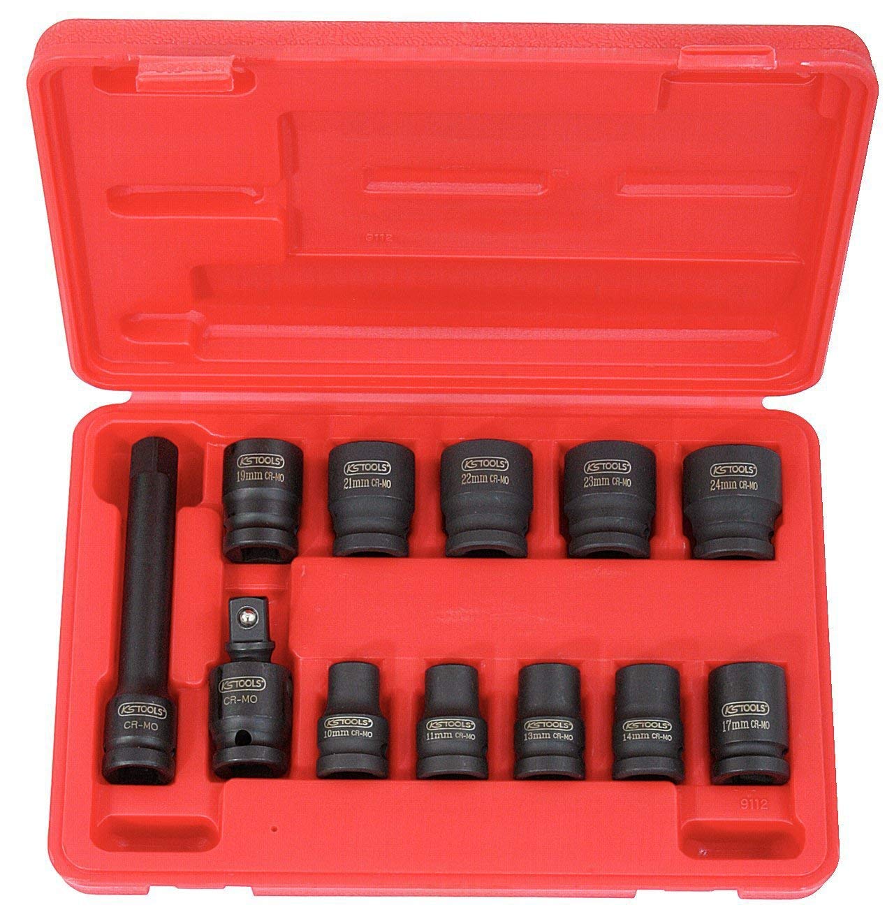 KS Tools 515.1546 Sechskant-Kraft-Stecknuss – 1/4 Zoll, Kurz, 10 Mm, Chrom-Molybdän Für Maschinenbetätigung