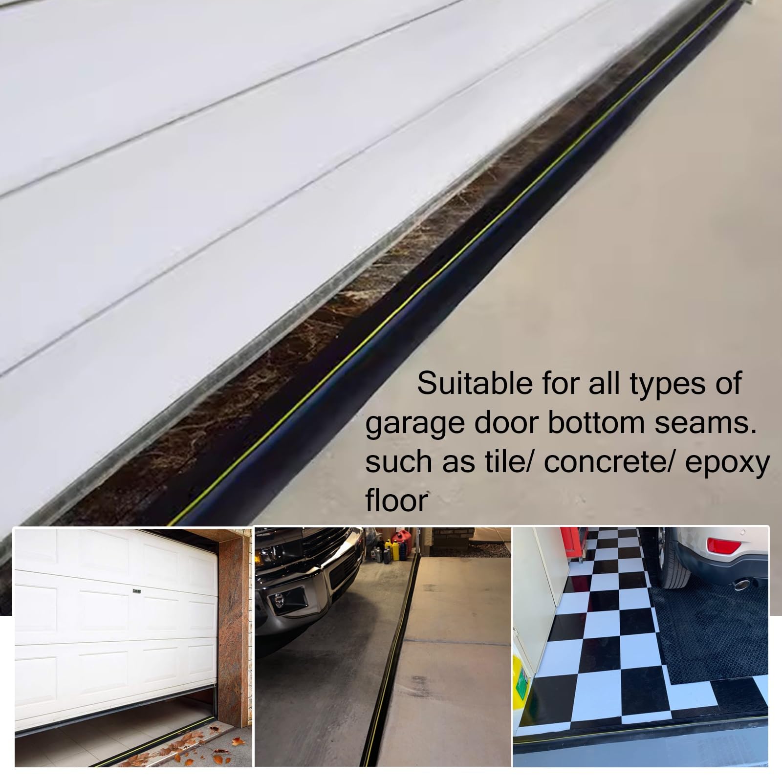 Garage Door Seal Pangda 30 Ft Garage Door Threshold Seal - Black Rubber ...