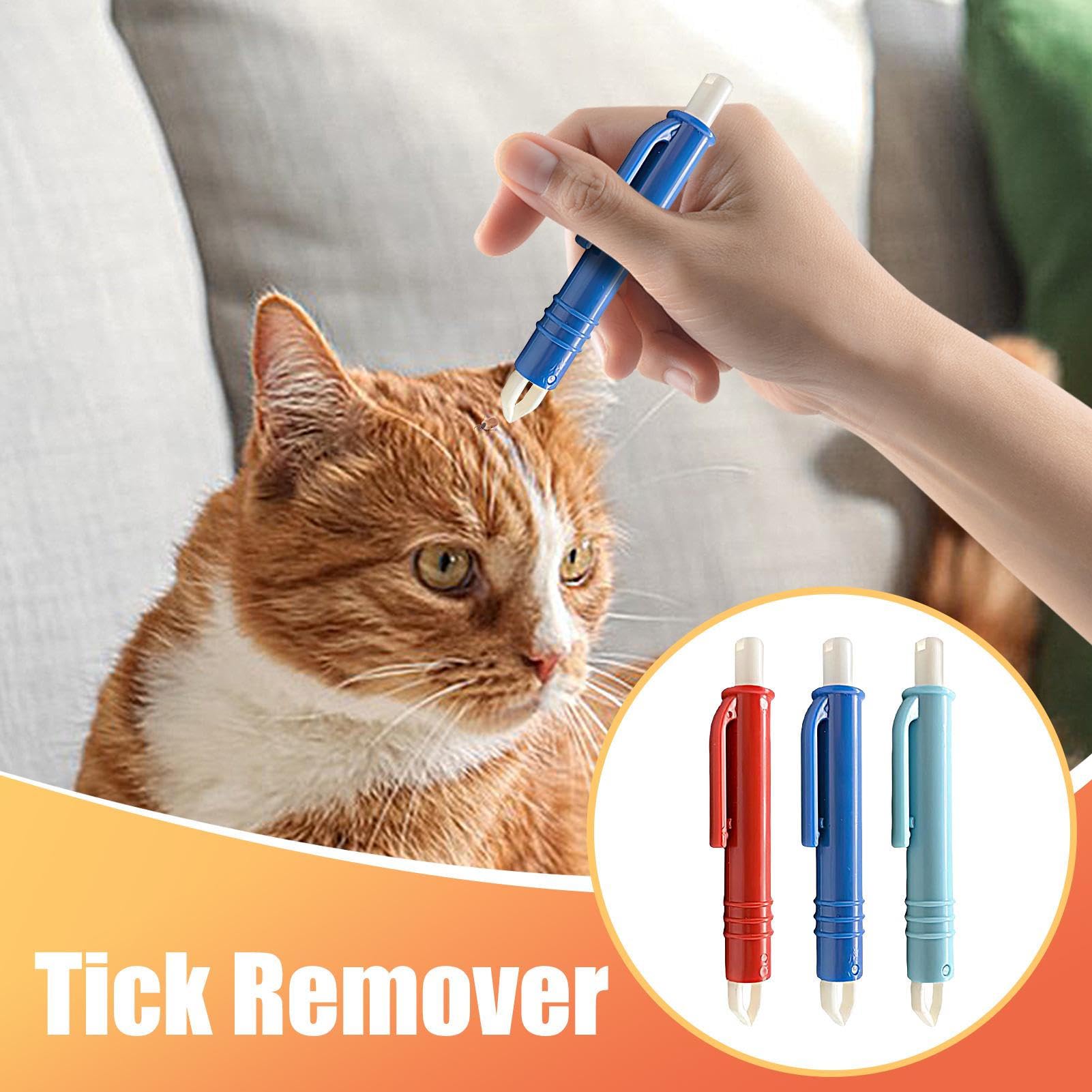 Outil d'Extraction de Tiques, 3 Pièces Pince à Tiques pour Poils de Chien, Accessoires Multifonctions pour Soins Animaliers, Outil de Nettoyage Rapide Portable pour Extérieur Voyage Camping