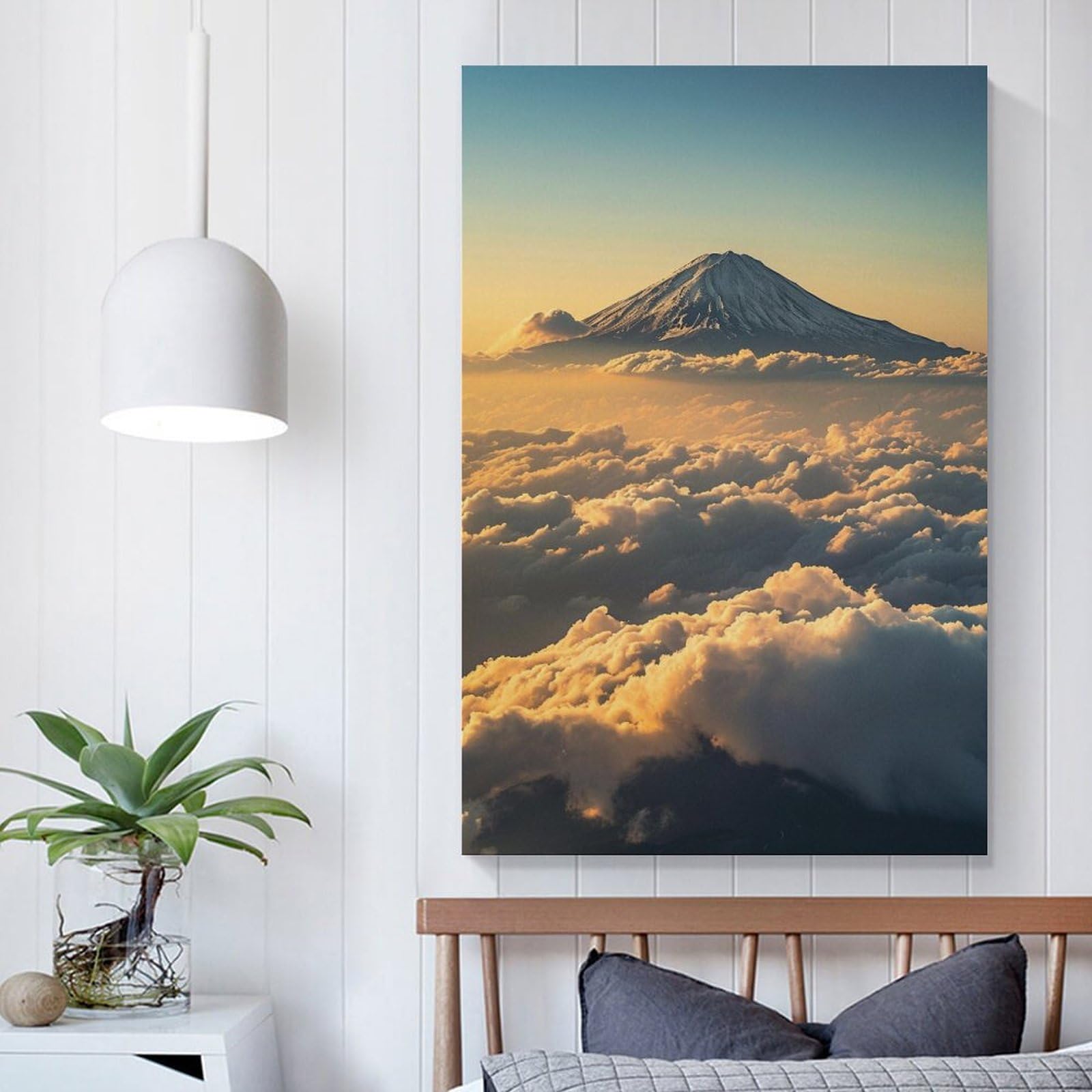 Amazon.co.jp: 絵画 日の出の富士山と雲海 アートパネル ポスター