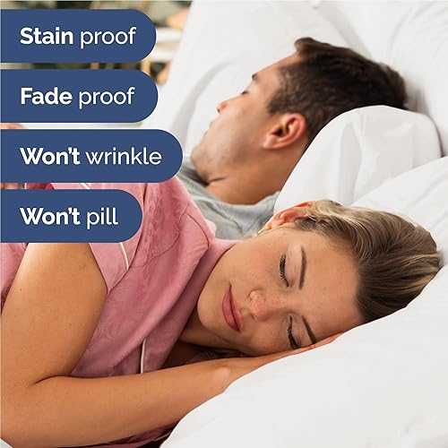 Vista 1060 de Juego de sábanas Split King de 7 piezas, sábanas transpirables y refrescantes, sábanas de hotel, bolsillos profundos, ajuste fácil, suaves y sin