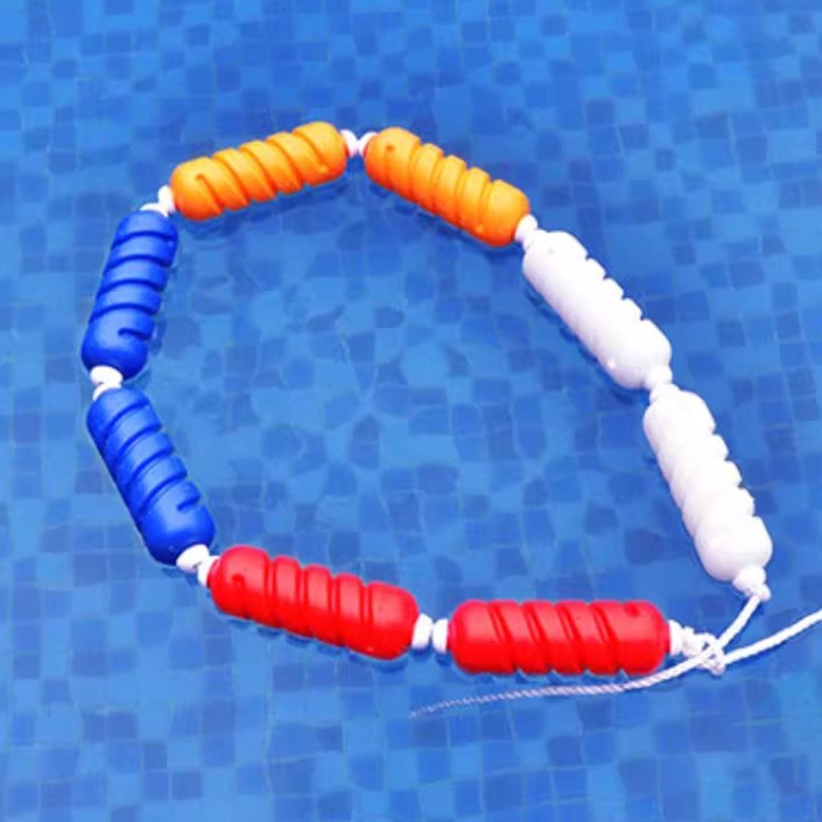 RENLXFI Pool Safety Float Line Rope Kits, Waterpark Floating Cordon with 2 Hooks, Swimming Competition Dividers 3ft-65Ft Long, Spiral Lane Marker (Color : Style6cm, Size : 13m/42.7ft)