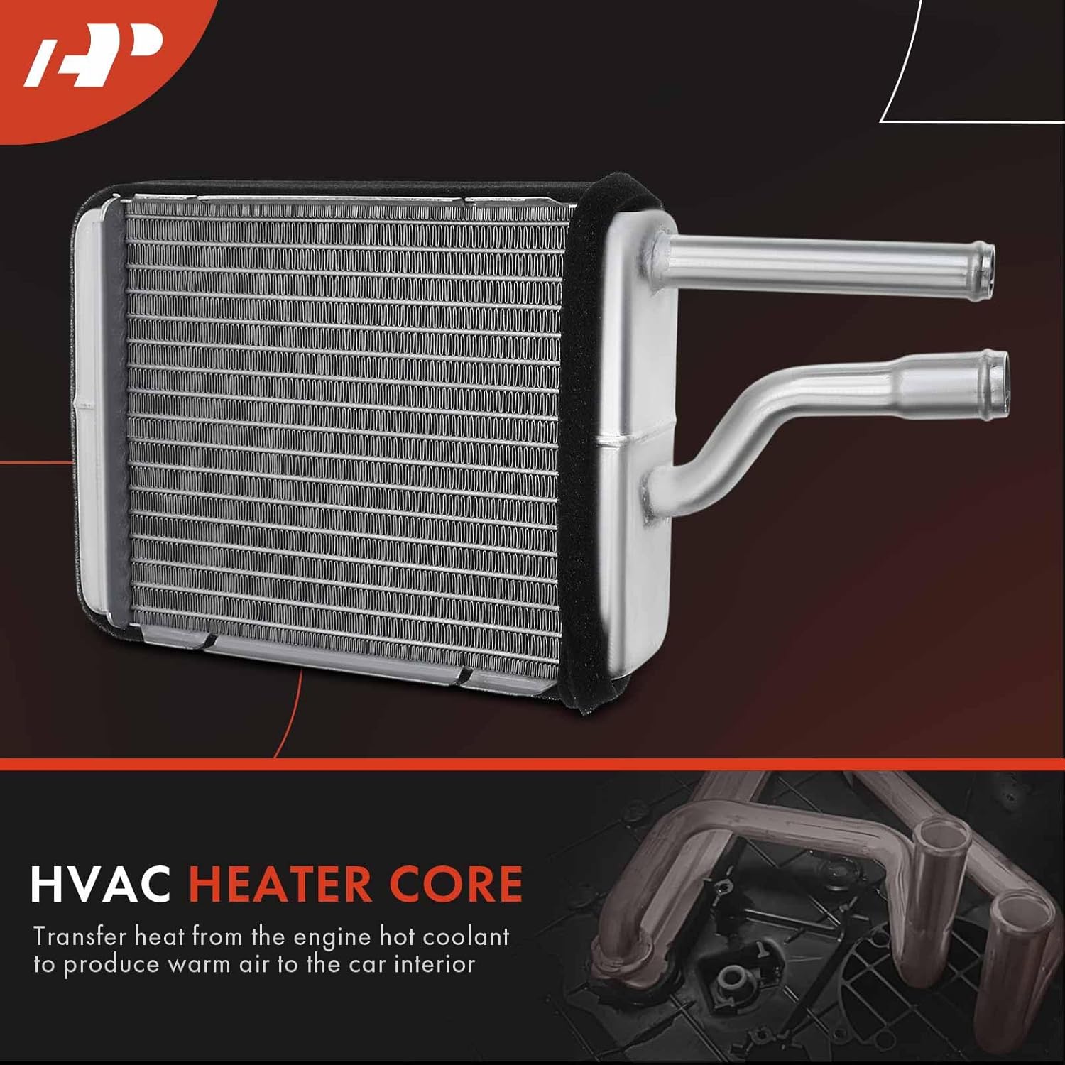 A-Premium HVAC Heater Core Compatible with Ford Mustang, Fairmont, Granada, Thunderbird & Lincoln Continental, Mark VII & Mercury Capri, Cougar, Marquis, Zephyr, With A/C, Replace# D9BZ18476A