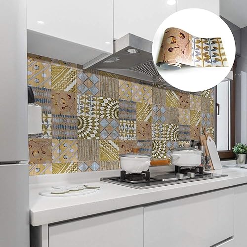 Miniatura 6 de Adhesivo de azulejos de 7.9 x 196.9 in, para despegar y pegar, pegar en azulejos de pared para cocina, azulejos de pared, calcomanías de baño,