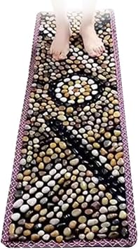 Pebble Foot Massage Cushion,Foot Massage Mat, Floor Cushion, Foot Massage Mat, Acupuncture Reflection Massage PadMulti-Colored-d