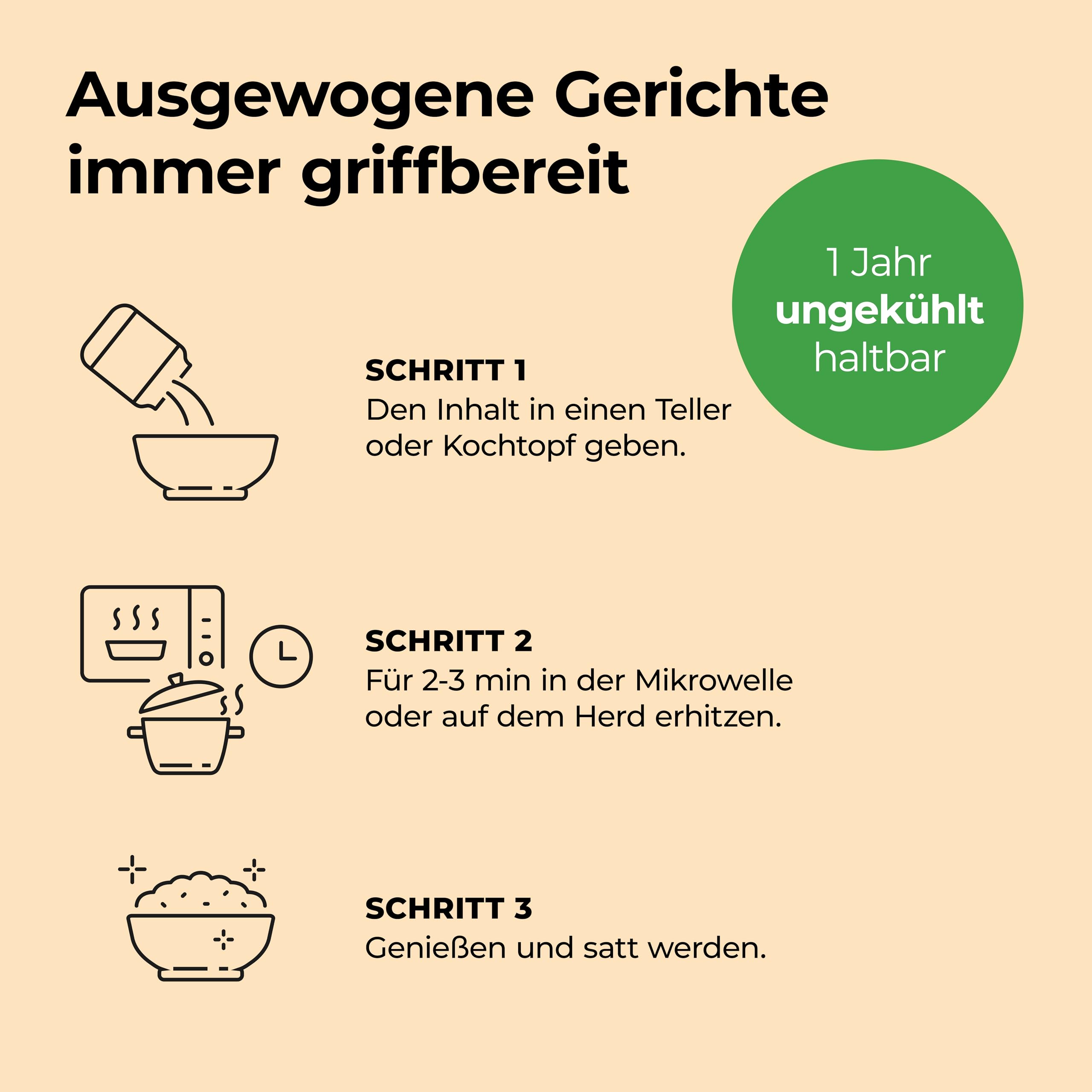 Löwenanteil STARTERBOX 9 proteinreiche Fertiggerichte Bio-Qualität 3 Minuten Ohne Zuckerzusatz