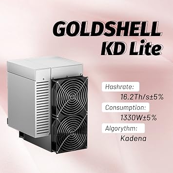 Gold Shell KD LITE KDA Kadena Miner 16.2T/S 1330W KDA Mining Machine Quiet Mining