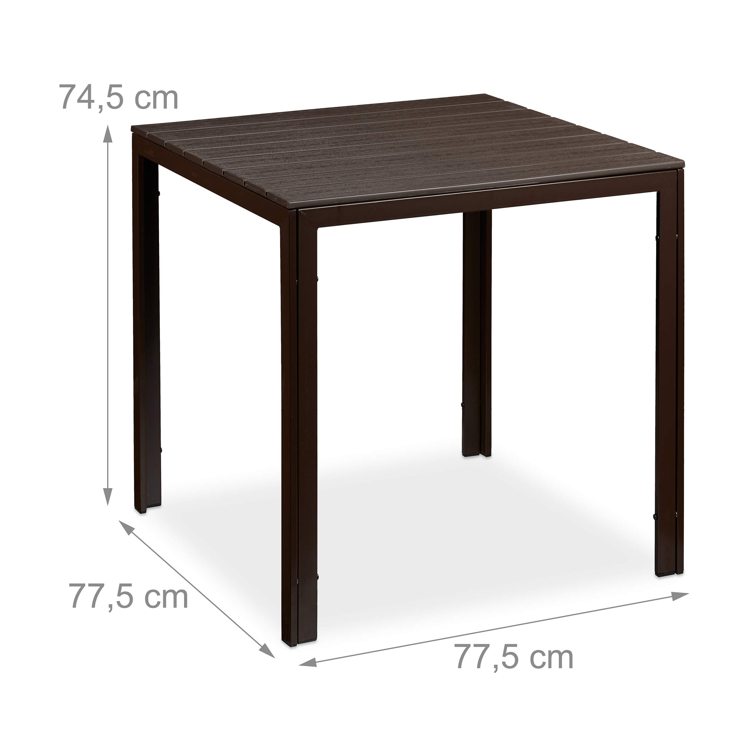 Relaxdays Rechthoekige Tuintafel – 120x60x55,5 Cm, Zwart, Stalen Frame Met Poedercoating, Belastbaar Tot 60 Kg – Voor Tuin, Terras En Balkon