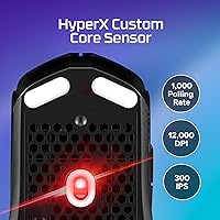 Vista 7 de HyperX Pulsefire Haste 2 Core inalámbrico – Ratón para juegos para PC, larga duración de batería, ligero, sensor Core personalizado, doble Negro