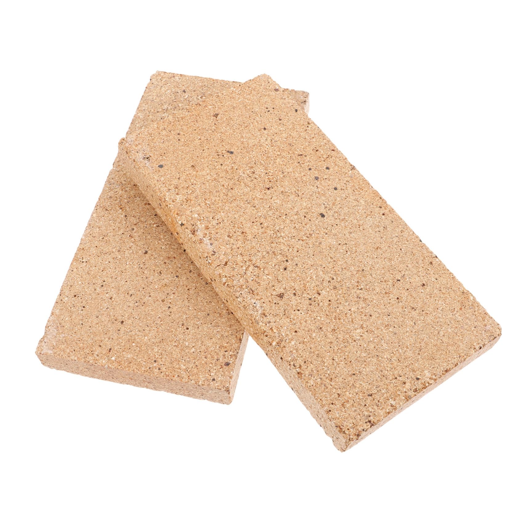 Mattoni Refrattari per Caminetti e a Legna in Argilla 230x114x20mm, 2 Pezzi, Blocco Isolante Termico Resistente al Calore per Forno e Braciere, Compatibili Forni per Cottura