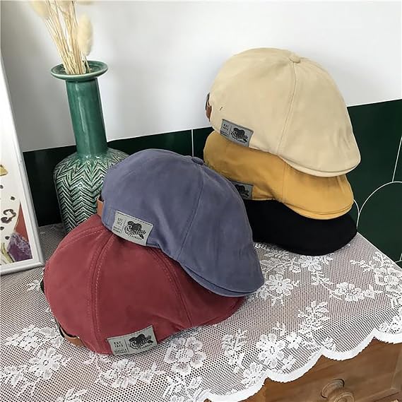 Retro Flat Cap Newsboy Hat for Men Ivy Cap Cabbie Cotton Beret Boy's Hat Flat Cap Driving Outdoor Fedora Hats