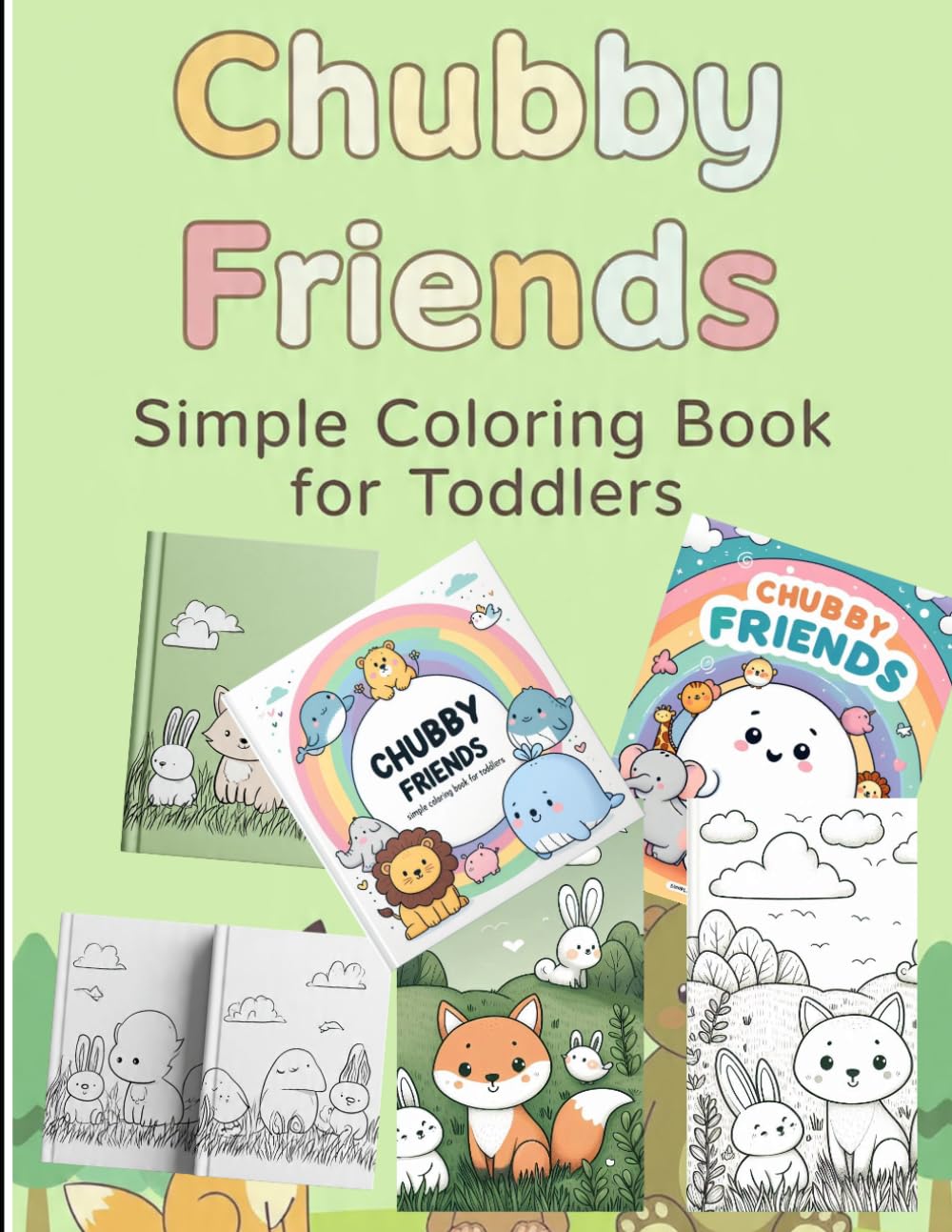 Chubby Friends: Simple Coloring Book for Toddlers