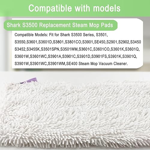 Miniatura 2 de Almohadillas de repuesto para trapeador de vapor para Shark S3500 Series S3501 S3601 S3550 S3901 SE450 S3801CO S2901 S3601D S2902 Series