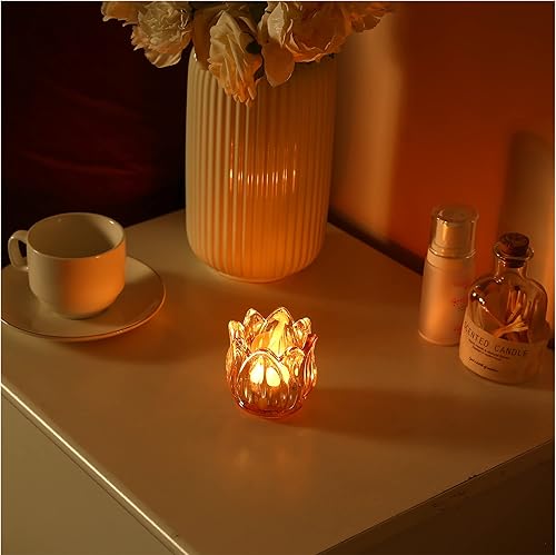 Miniatura 5 de GOLDEAL 24 portavelas votivas doradas, portavelas de vidrio grueso a granel, tarros de velas para decoración de mesa de boda, suministros de fiesta,