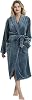 HEARTNICE Womens Fleece Robes, Soft Plush Long Bathrobe, Thick Kimono Robes for Womens, Warm House Coat