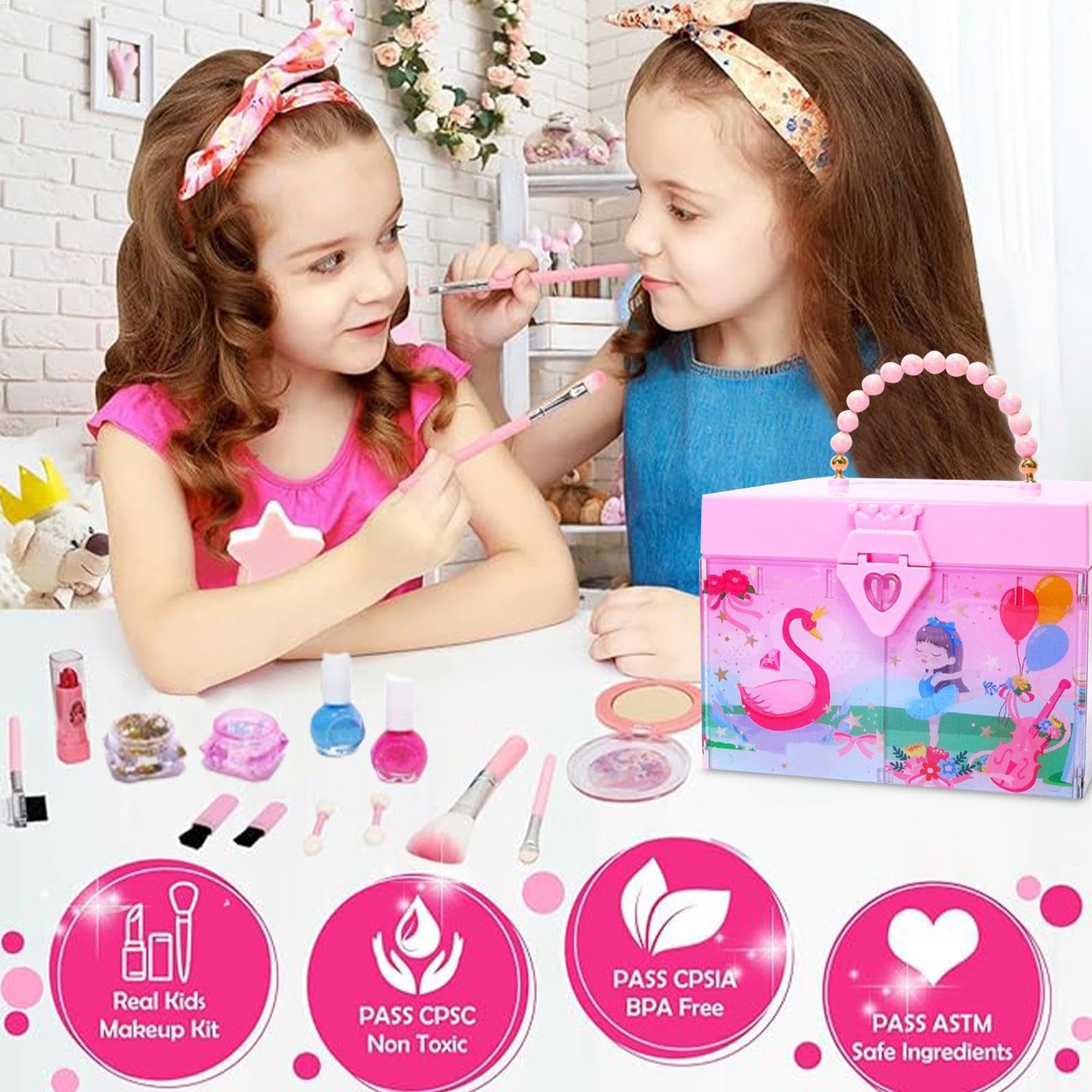 Kit di base per trucco per bambini, di ruolo per bambine | set per principianti, giochi di ruolo per bambine di 3, 4, 5, 6, 7, 8, 9, 10, 11, 12 anni