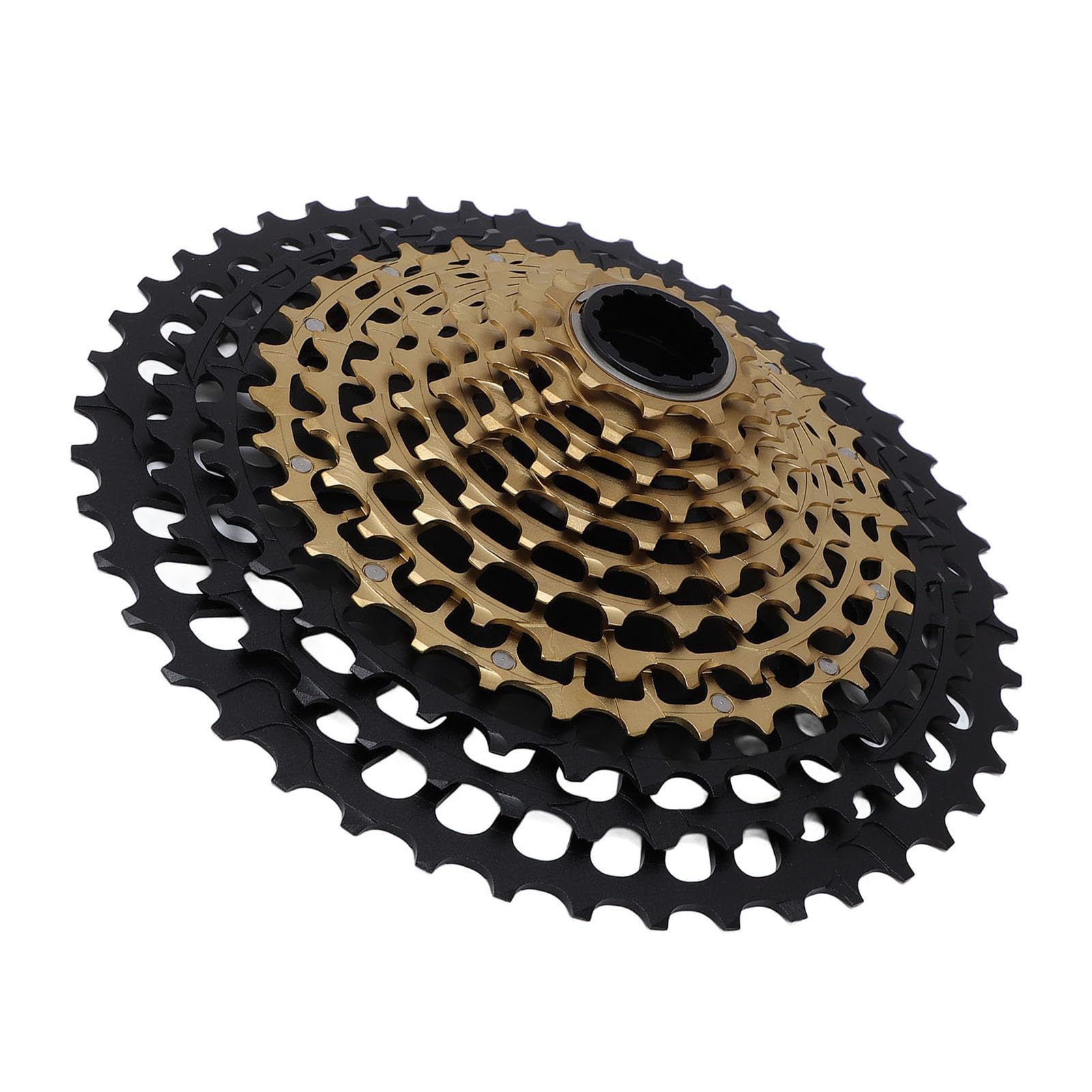Pongnas Cassette de Bicicleta de Montaña de 12 Velocidades Compatible 10-46T CNC Aleación de Aluminio Hueca y Rueda de Acero para Trail Enduro Actualización de Transmisión Ligera