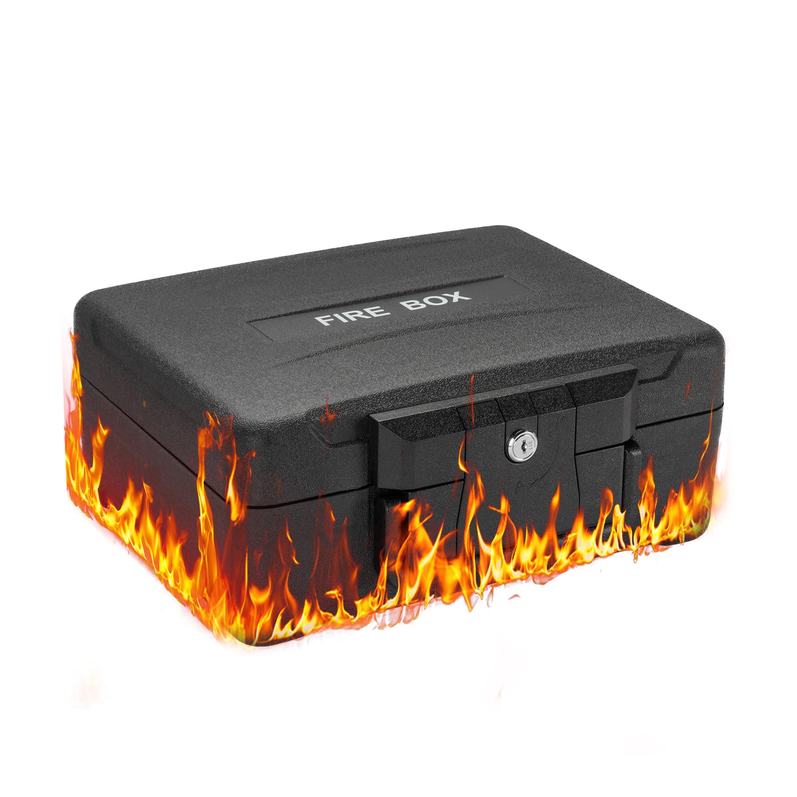 XPEDITION Pequeña caja fuerte ignífuga e impermeable: caja de documentos portátil para el hogar, cerradura de llave, mango ergonómico, protección contra incendios de 1 hora a 926.7 °C, impermeable
