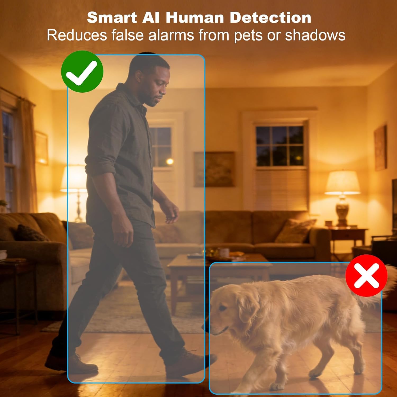 Cellular Security Camera Indoor, No WiFi 4G LTE Cellular Security Camera with, 30-Day Standby Battery, Night Vision, Human Detect, Portable Magnetic SIM Card Cam for Garage, Vacant House, RV, Home