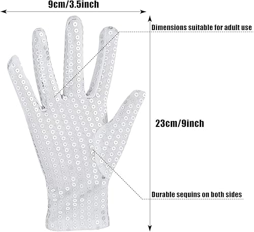 Miniatura 2 de SATINIOR 3 pares de guantes de lentejuelas plateadas, guantes de malla con purpurina, guantes de baile de lentejuelas para vestido, accesorio de