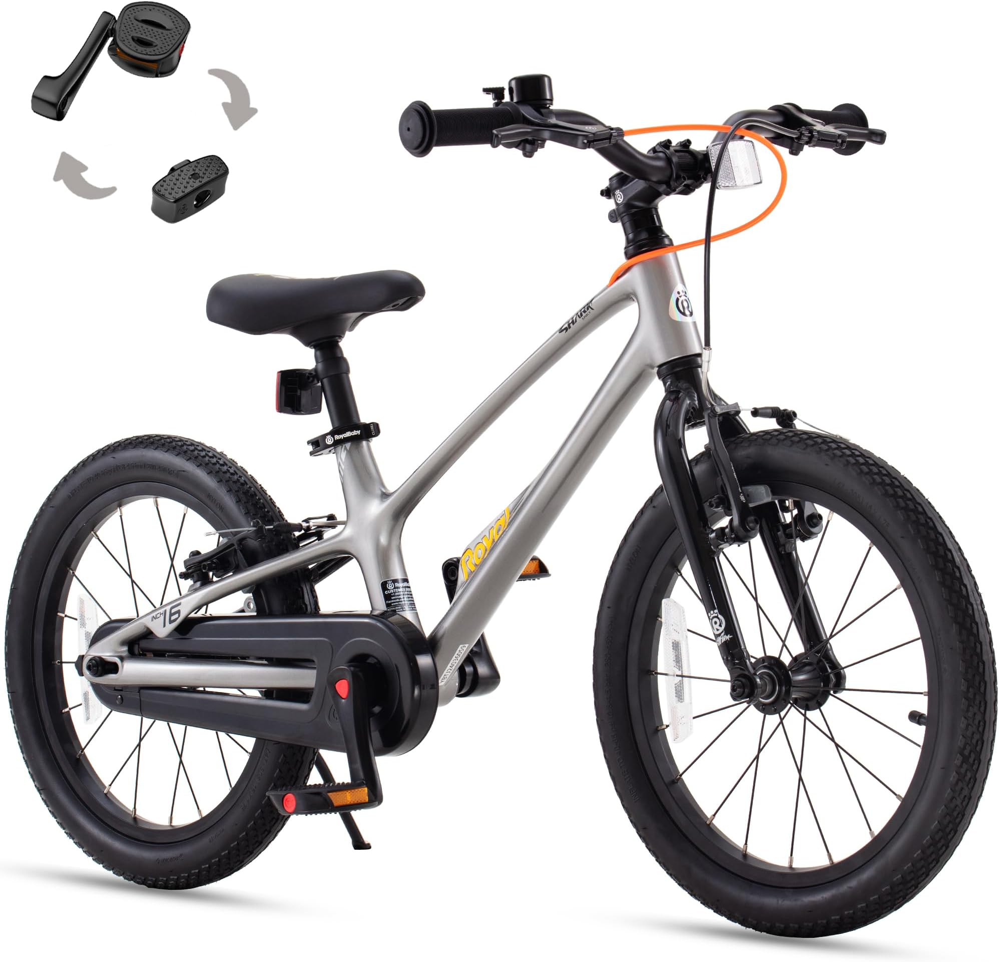 RoyalBaby EZ Kids Bike 12 14 16 18 20 Inch Balance Pedal 2-in-1 Training Bicycle Boys Girls Ages 3 to 12 Years Easy Learn for Beginners