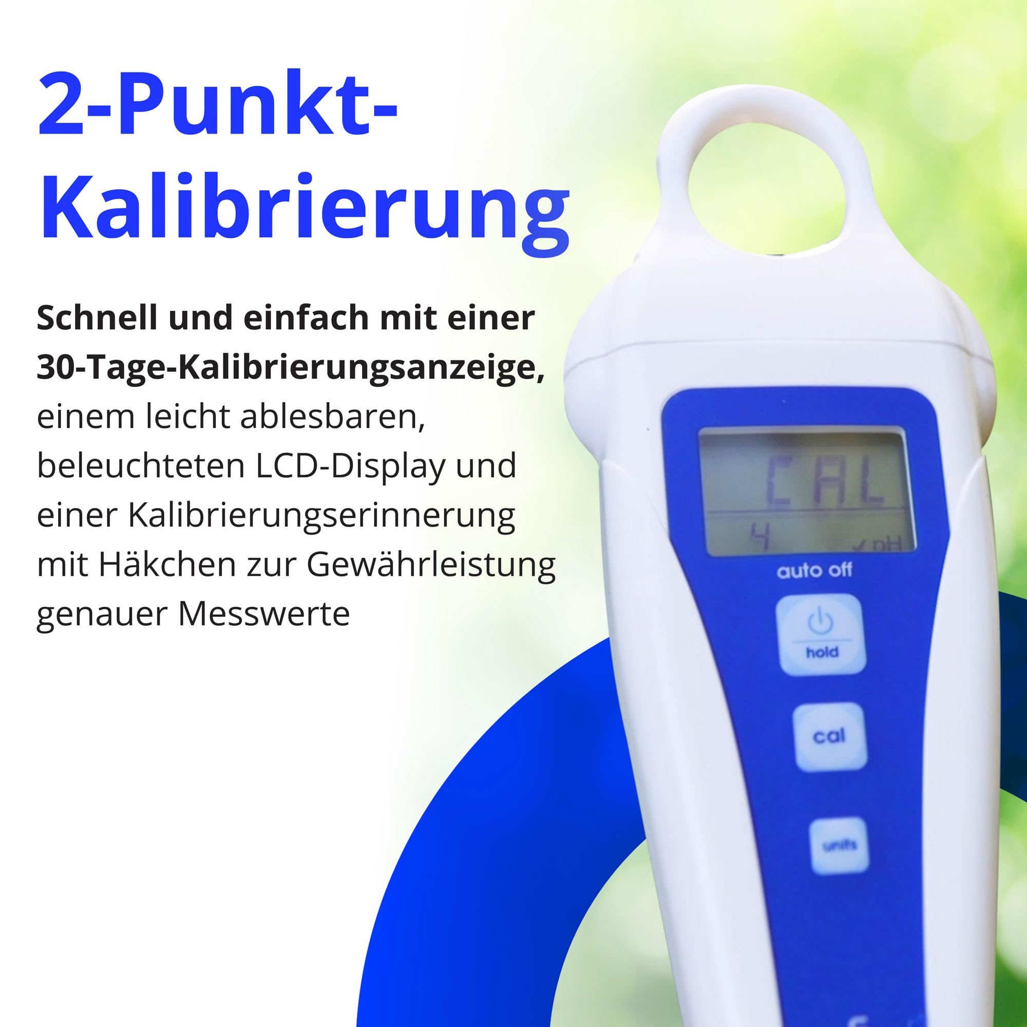 Bluelab pH Pen - Genau bis ±0,1 pH, langlebig, wasserdicht, schwimmfähig, schnell, stabil, Doppelsonde, Temp.-Kompensation, leicht kalibrierbar – Hergestellt in Neuseeland