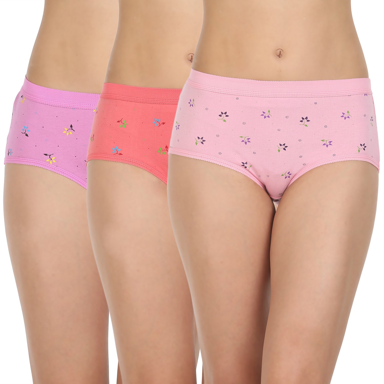 bodycare Women's Cotton Printed Brief(22000_5XL_Assorted) Pack of 3-picture-25