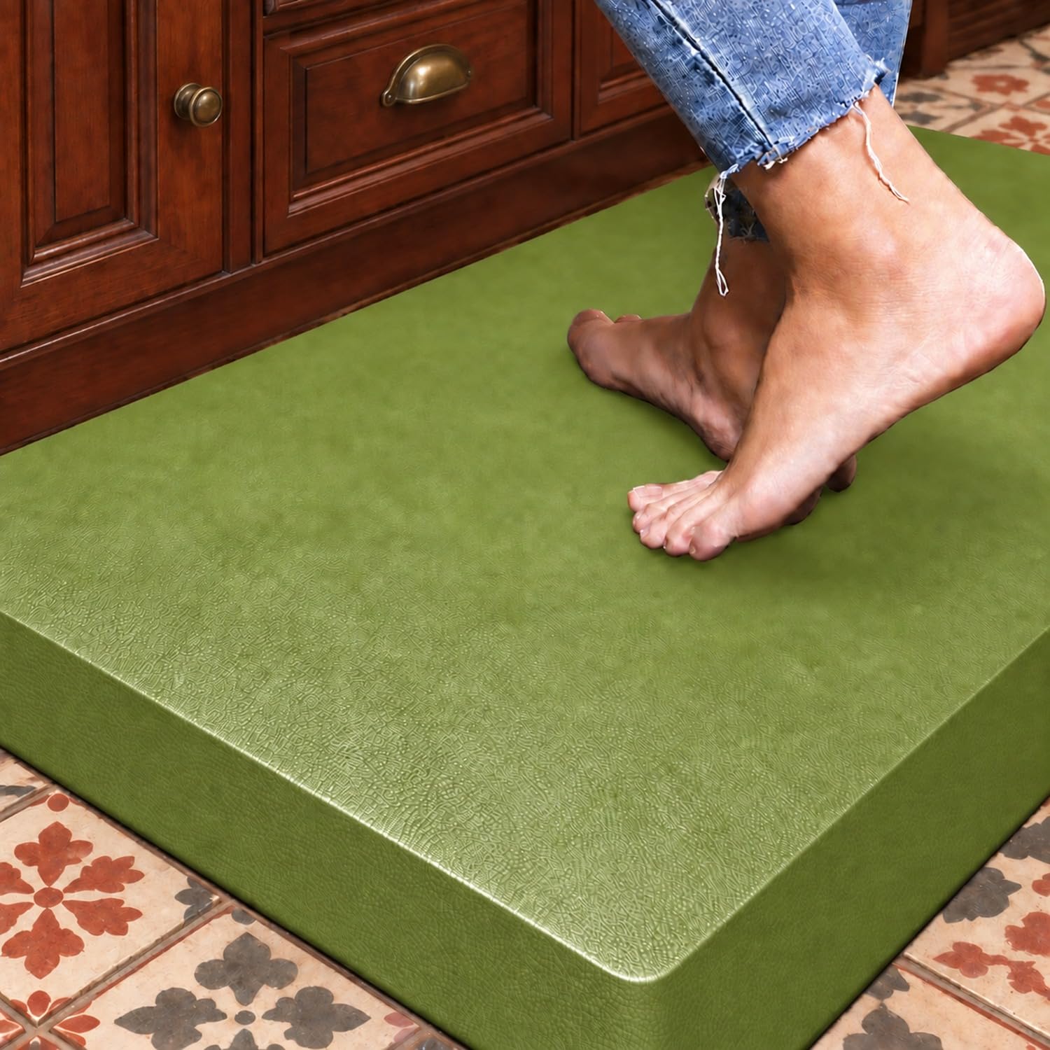 HEALEG 1" Extra Thick Anti Fatigue Mat for Standing Desk & Kitchen Floor