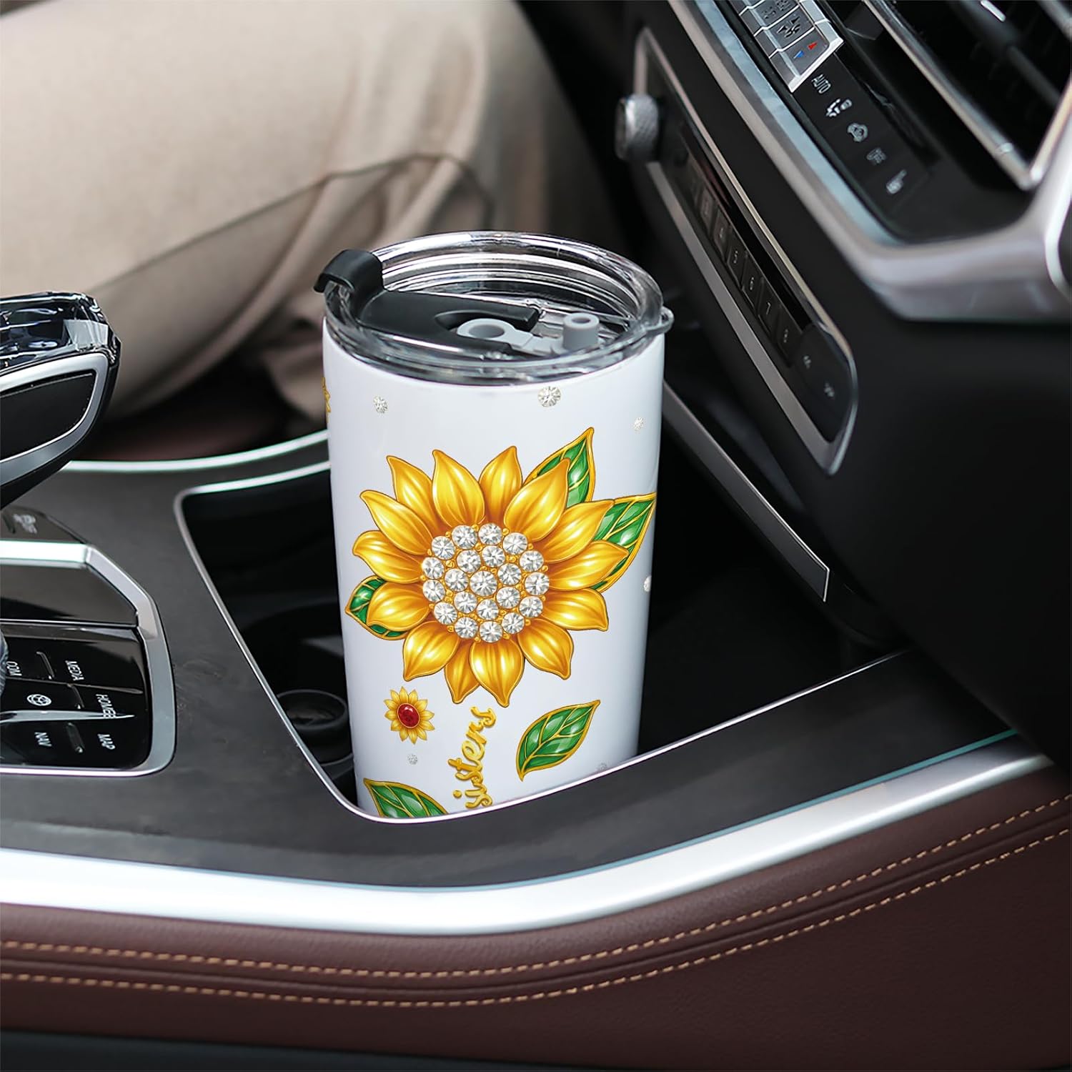 Sister Gift From Sisters, Birthday Gifts for Sisters - To My Big Little Sister Gifts, 20 OZ Stainless Steel Insulated Travel Coffee Tumbler Cup - Image 7