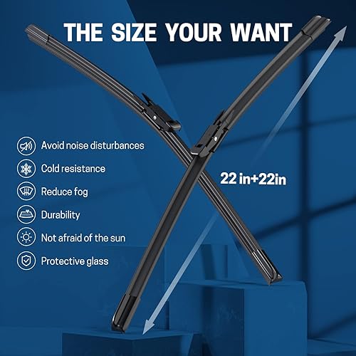 Miniatura 9 de Limpiaparabrisas de 28 pulgadas + 28 pulgadas, repuesto para Ford Escape 2013-2020, silencioso, para todas las estaciones (juego de 2)