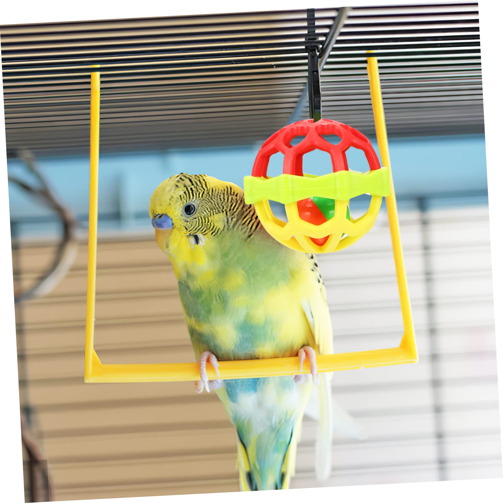 Sosoport 15 Piezas Pelota de Juguete de Aves Juguetes de forrajeo Loro Juguetes jueguetes Accesorio de Jaula para pájaros Jaula de pájaros de Pelota de pájaro Bolas de Aves