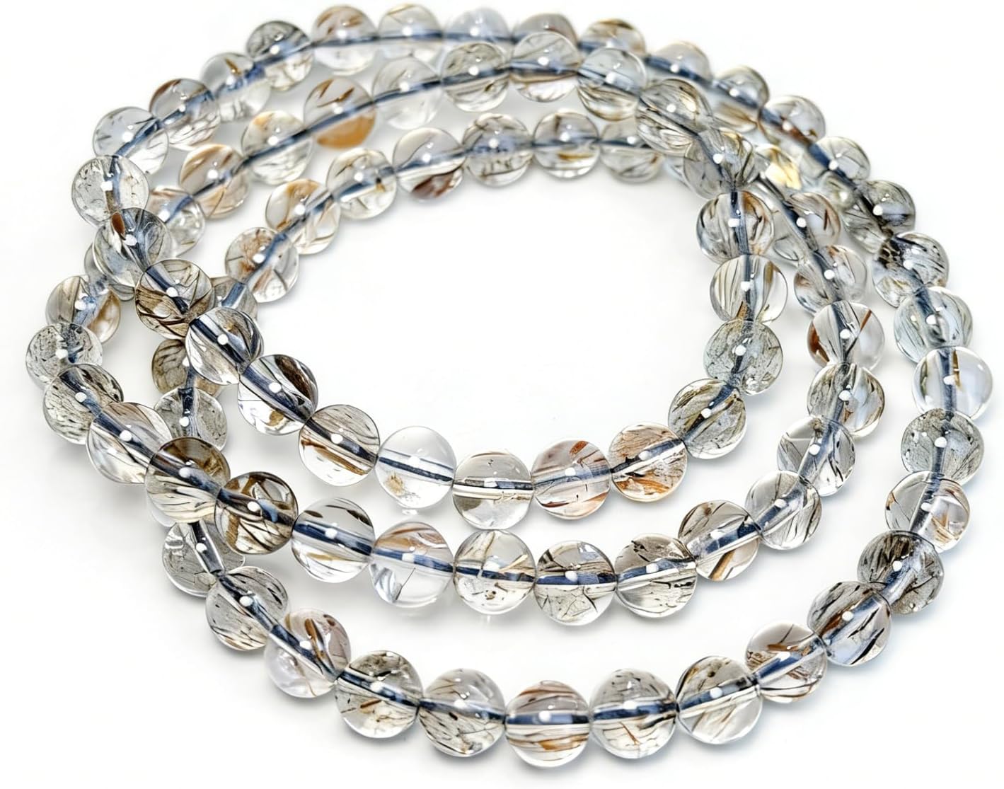 Multi-Wrap Stretch Bracelet for Women - Long Elastic Crystal Bracelet, Adjustable Layered Healing Energy Jewelry Gift