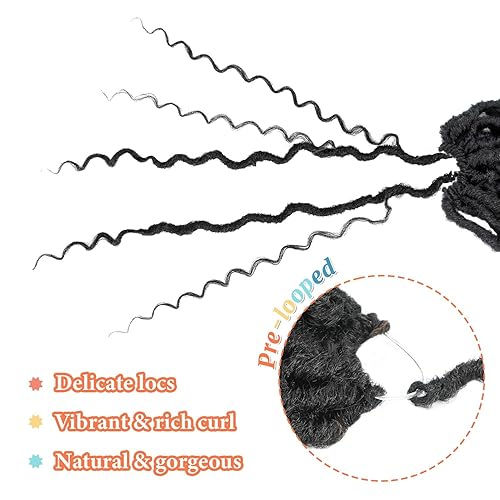 Miniatura 3 de Goddess Locs - Cabello de ganchillo de 22, 18, 16, 14, 12 pulgadas, pelo sintético de ganchillo para mujeres negras, 6 paquetes de rastas bohemias