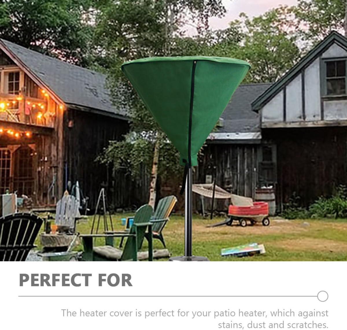 Veemoon Weatherproof Patio Heater Cover Outdoor Heater Protector Rain Proof Dustproof Green Airflow Cover for Garden Patio and Terrace