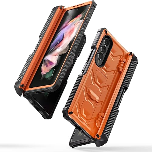 Miniatura 8 de FONREST Carcasa resistente para Samsung-Galaxy-Z-Fold-3-5G con soporte integrado soporte para bolígrafo S protector de pantalla protección de