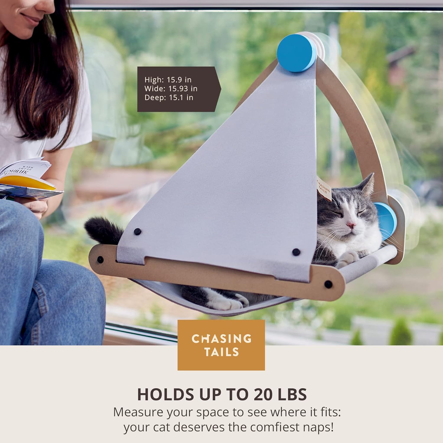 review Cat Window Perch for Indoor Cats - Window Cat Perch, Window Perch for Cats Inside Window Cat Bed, Suction Cup Cat Bed Window, Cat Hammock for Window, Cat Window Seat, Cat Window Hammock