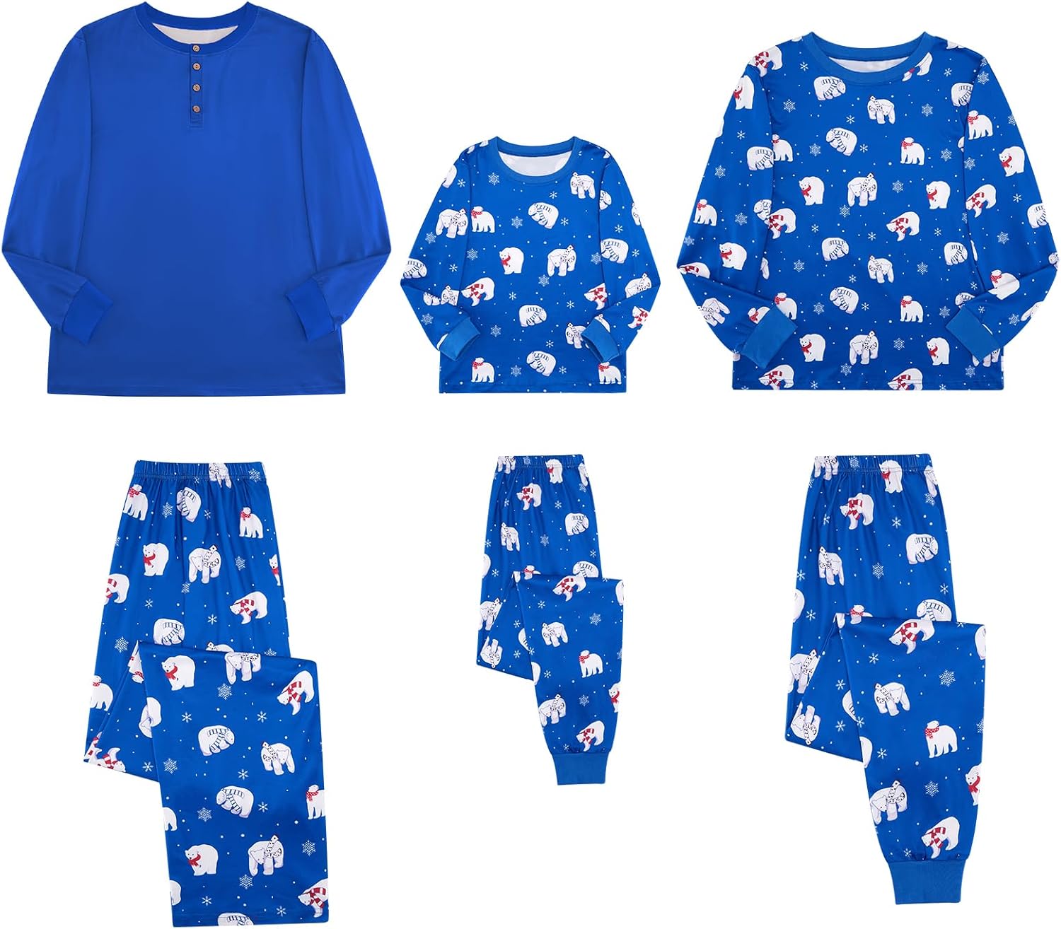 2 Pcs Christmas Pajamas for Family Couples Men Women Pajamas Matching Set Cute Xmas Striped Bear Cartoon Loungewear Set - Image 2