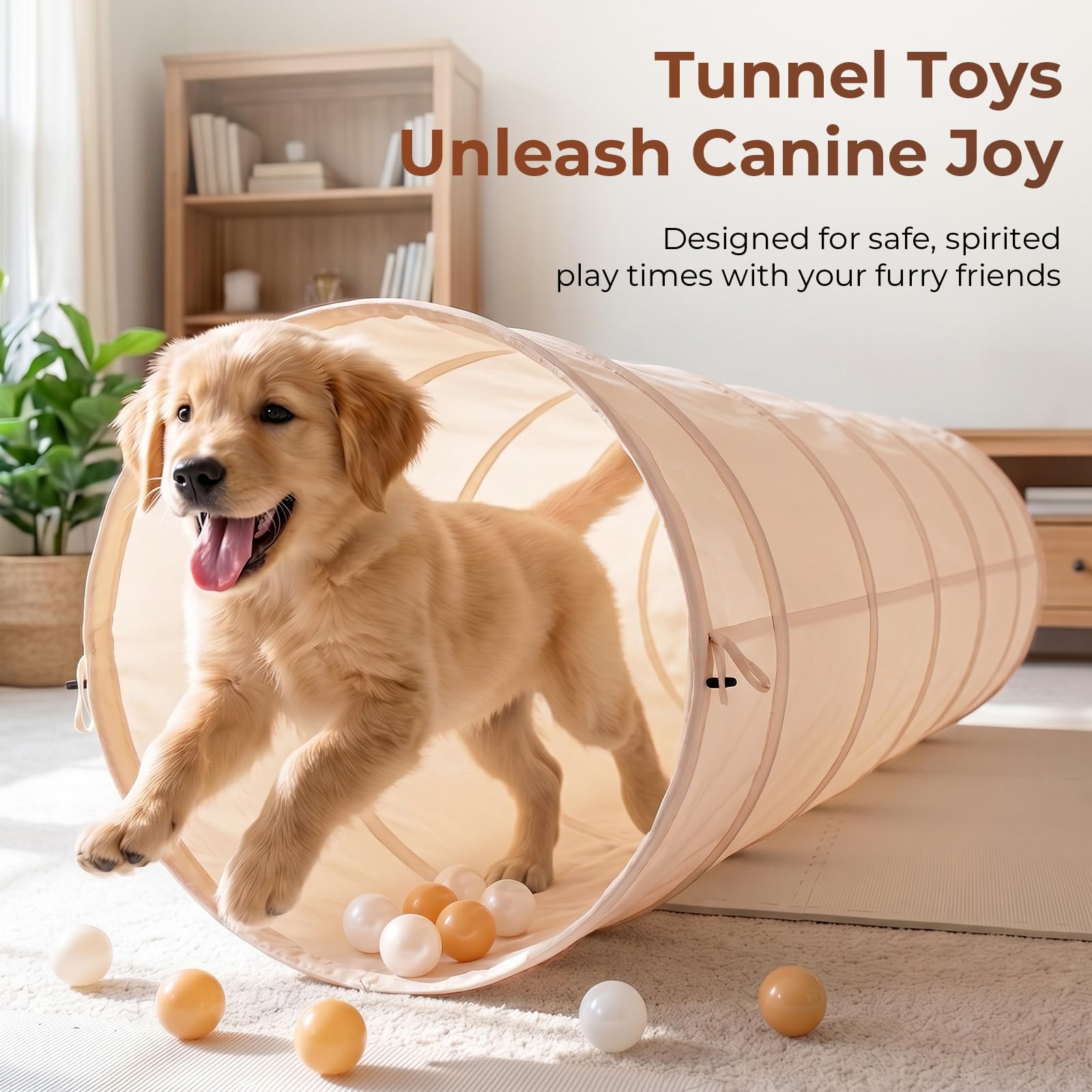 Tunnel da gioco per bambini al chiuso: tenda a tunnel pop up in tessuto color pesca con borsa portaoggetti per gattonare - Giocattoli di compleanno all'aperto regalo per ragazzi e ragazze