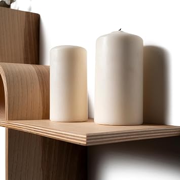 EWART WOODS Floating Wall Mounted Shelf from Wood, Decorative Geometric Wooden Shelves, Unique Oak Hanging Display, Modern Walnut Rack
