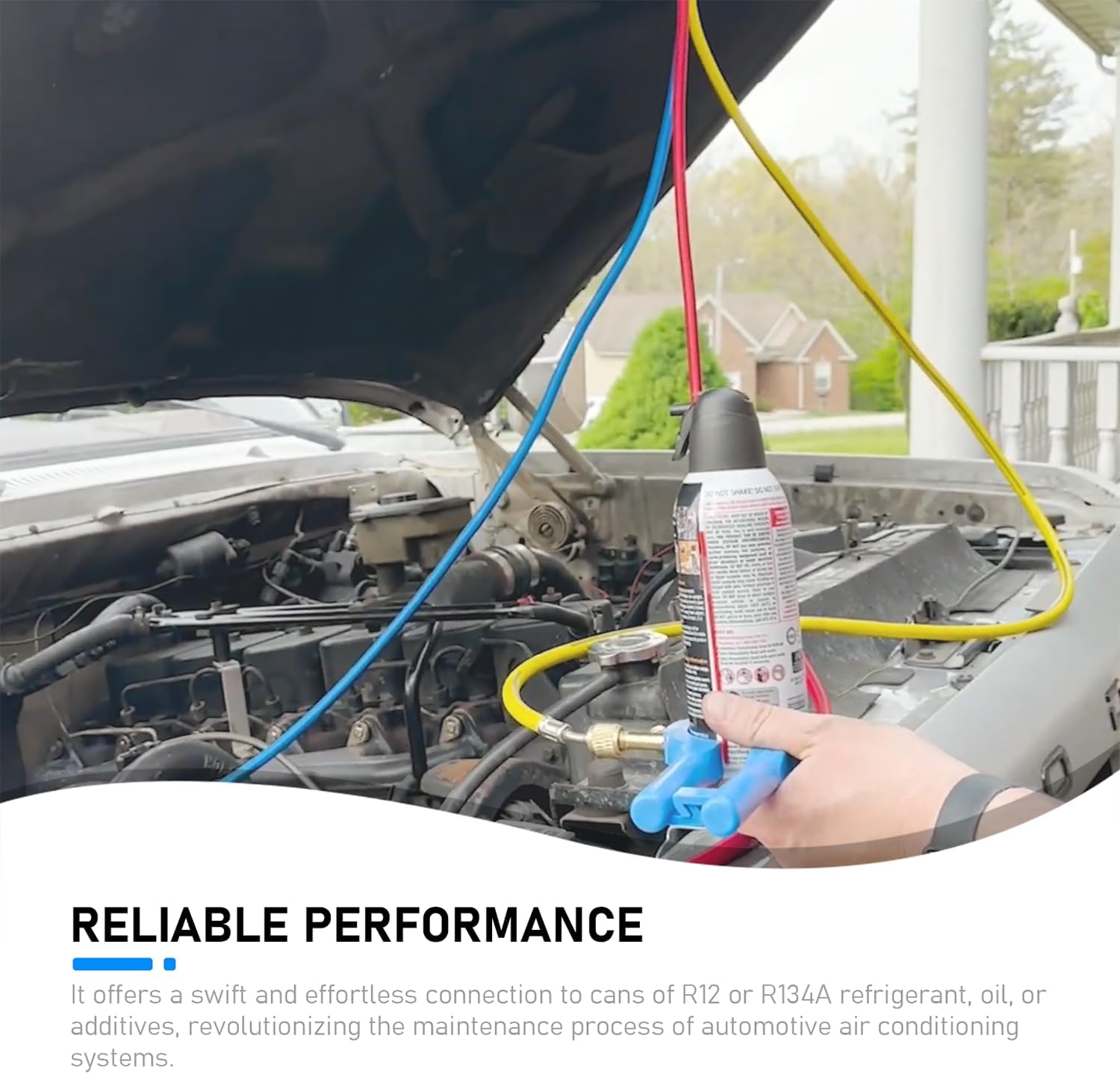 Replace Part for 10102 Side Can Tap Compatible with R12 and R134A Refrigerant, Oil or Additive Use with Multiple Can Sizes