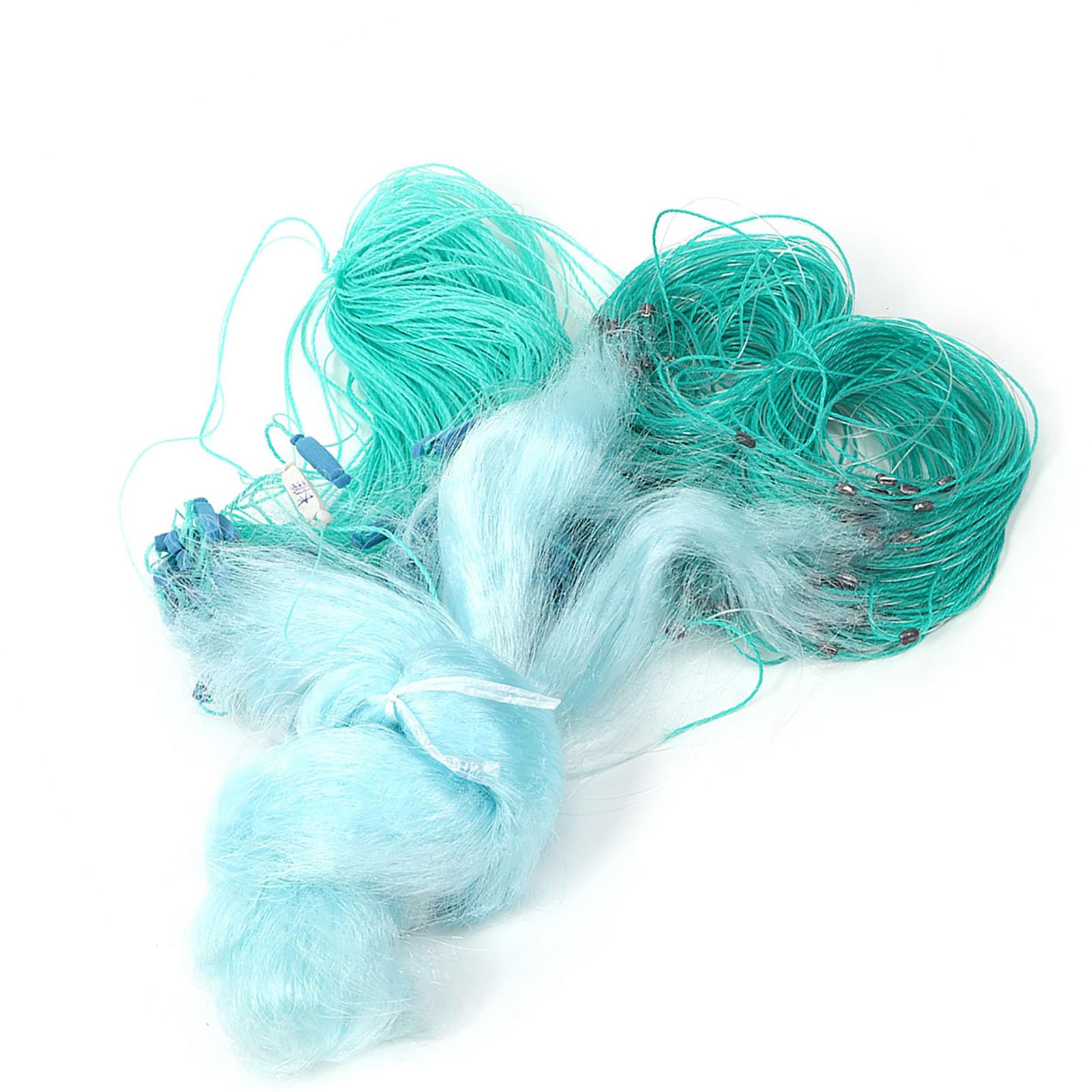 100 Metri di Lunghezza e 1,5 Metri di 1,5 Metri di Rete da Pesca Integrata a Tre Strati, con Strumento in Nylon Knot Tying Tool,Trappola per Animali
