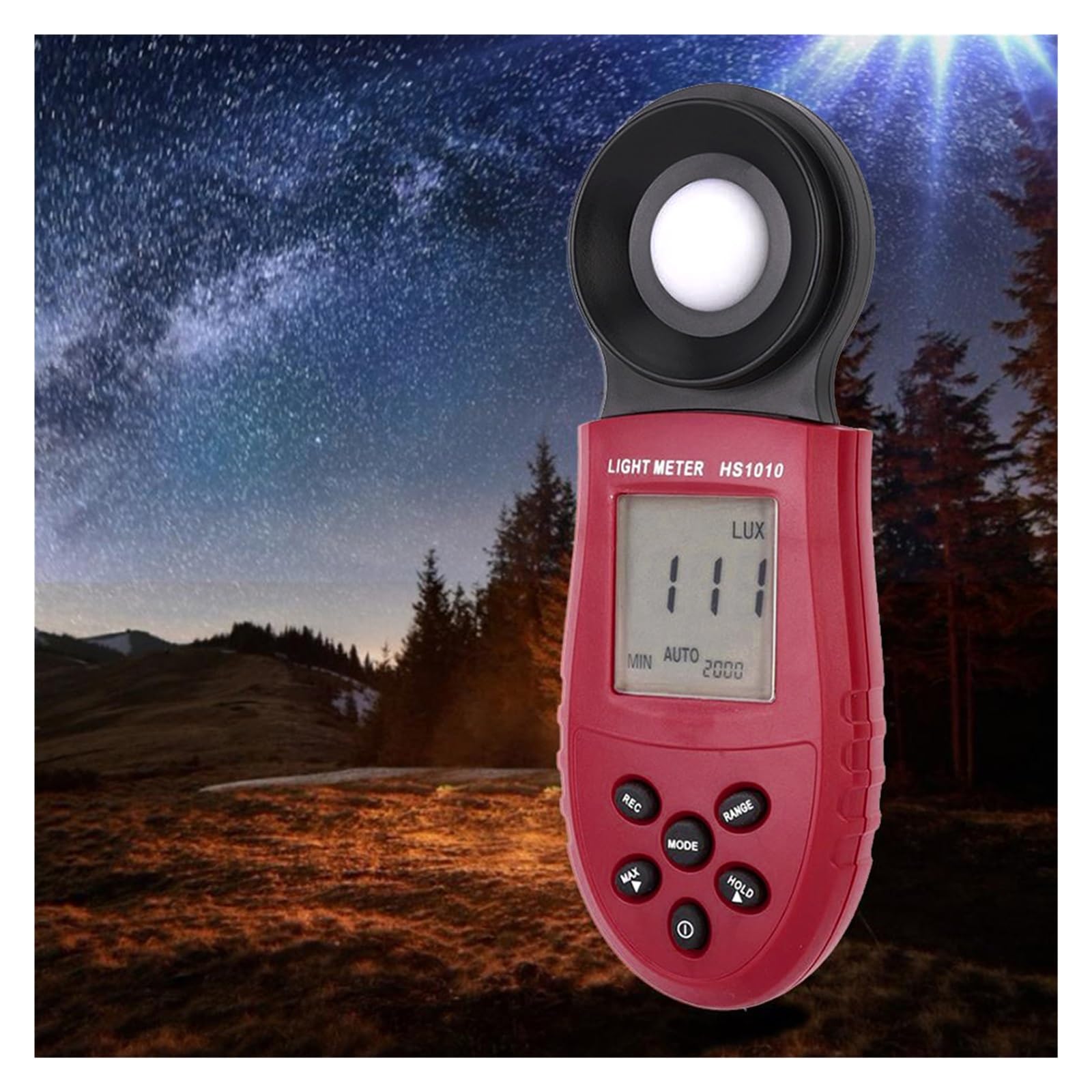 Photomètre Numérique LCD À Plage Automatique, Luxmètre 200,000 Lux, Testeur D'intensité Lumineuse for Les Usines De Laboratoire Industriel Mesure Précise De La Lumière