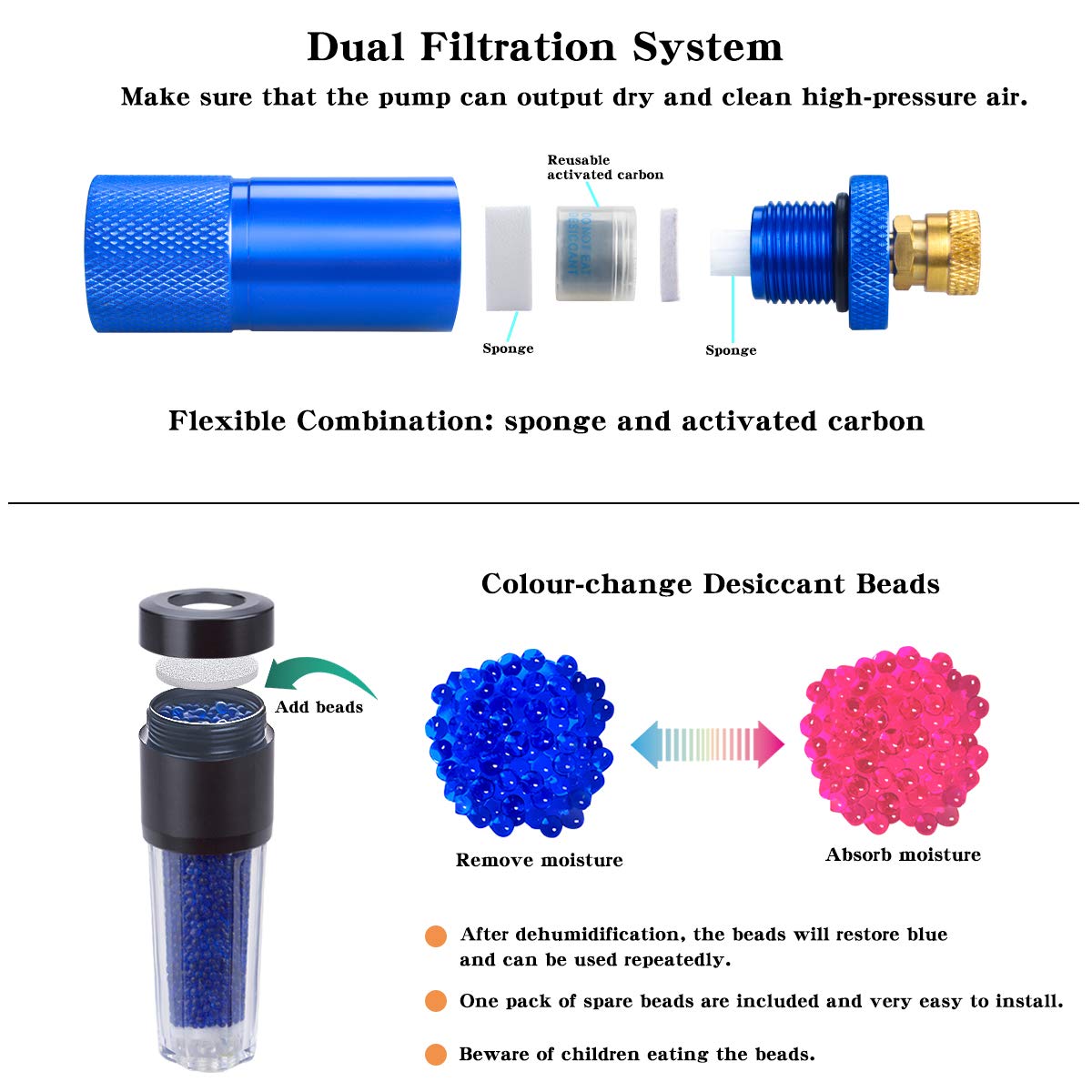 SPRITECH PCP Hand Pump, 4 Stage 4500Psi/30Mpa High Pressure Air Rifle