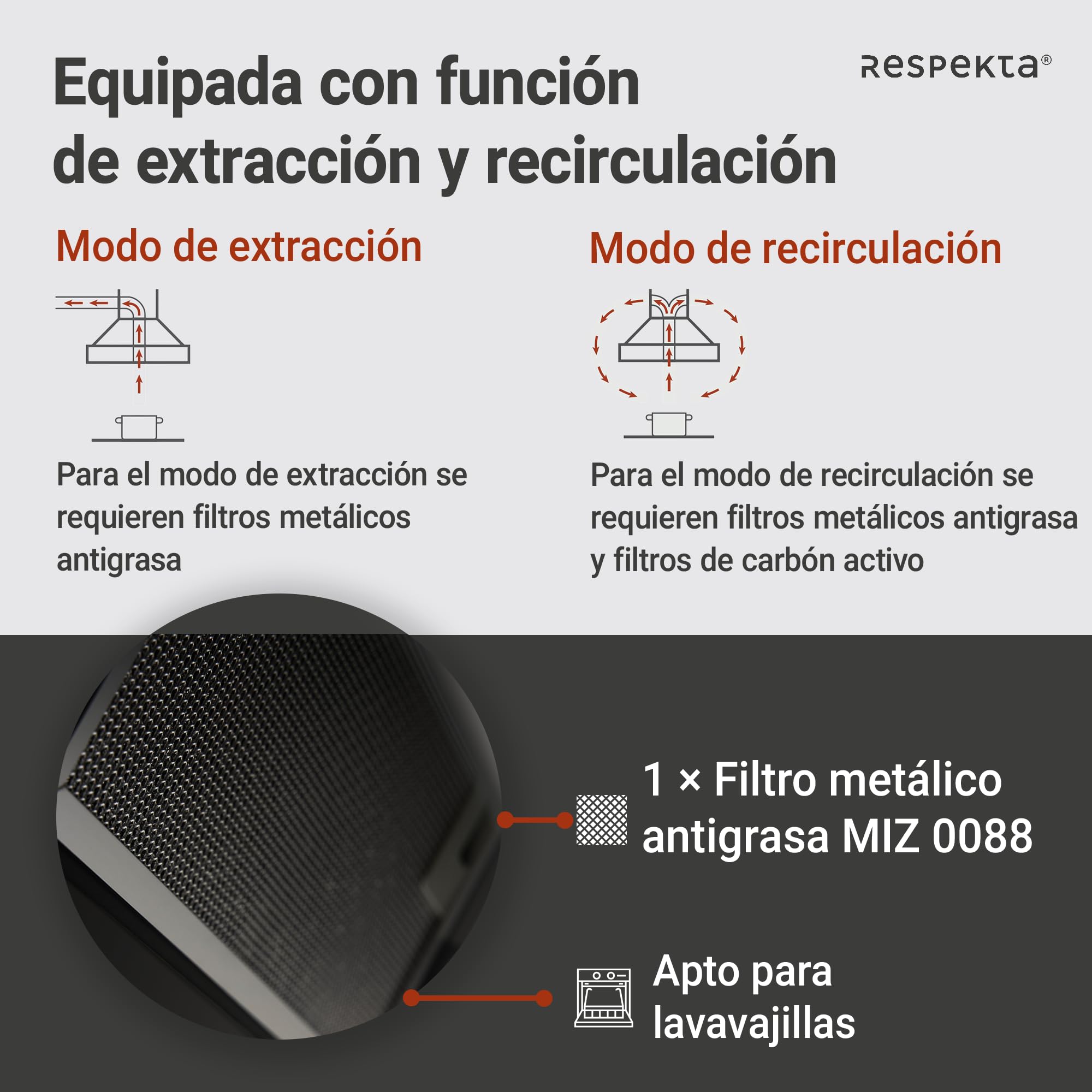 Respekta Campana inclinada, 90 cm, CH66038-90SAM, negro