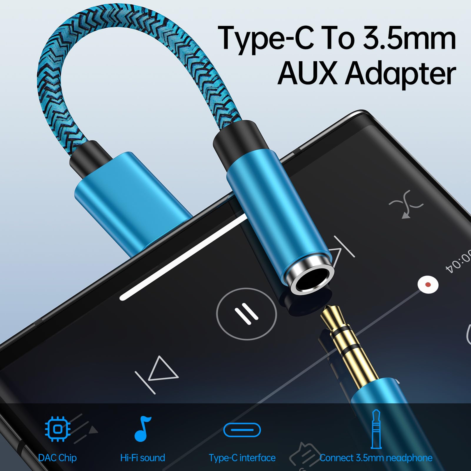 USB C to 3.5mm Audio Adapter Type C to Headphone Aux Jack Dongle Cable Cord for iPhone 15/15 Pro Max,Samsung Galaxy S24/S23/S22/S21/S20/S10/Note 20 10 9,Google Pixel 8 Pro/8/7a/7/6/5/4,iPad Pro/Air