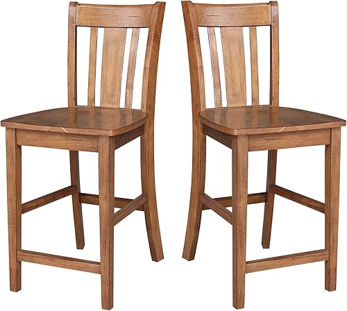 Miniatura 75 de International Concepts San Remo Taburete alto de bar, gris pardo lavado gris topo lavado,Espresso,Marrón,Beige,Negro -,Hickory/piedra