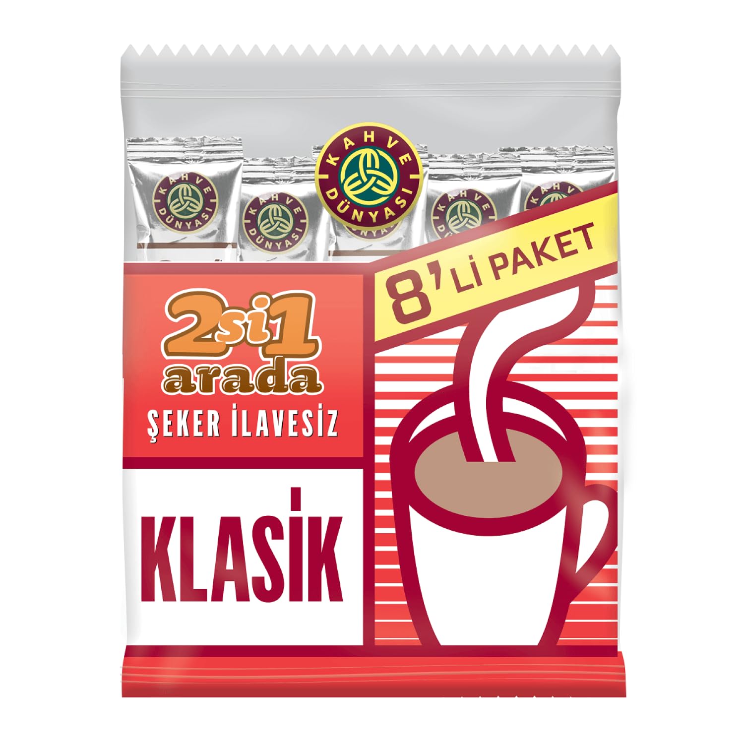Kahve Dünyası 2'si 1 Arada Klasik Hazır Kahve 8'li Paket