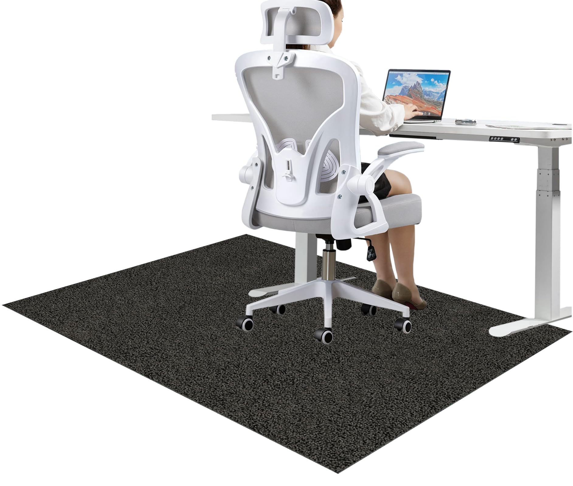 Alfombrilla antideslizante para silla de oficina, 130 x 160 cm, protector de suelo duradero para parquet de oficina y superficies duras